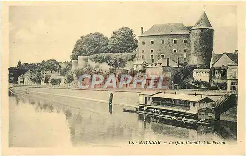 Cartes postales Mayenne Le Quai Carnot et la Prison