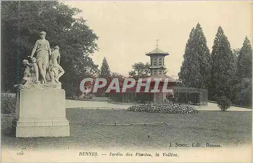 Ansichtskarte AK Rennes Jardin des Plantes La Voliere