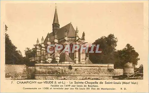 Cartes postales Champigny sur Veude (I et L) La Sainte Chapelle de Saint Louis (Mont Hist)