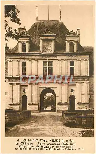 Cartes postales Champigny sur Veude (I et L) Le Chateau Porte d'entree (Cote Est)