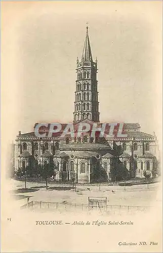 Cartes postales Toulouse Abside de l'Eglise Saint Sernin