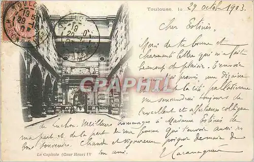Cartes postales Toulouse Le Capitole (Cour Henri IV) (carte 1900)