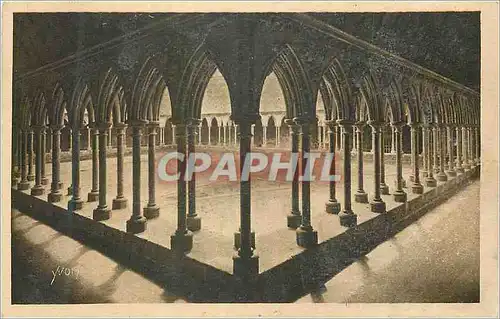 Cartes postales Mont Saint Michel La Douce France Abbaye Galeries du Cloitre