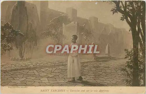 Cartes postales Saint Tarcisisus Tarcisisus seul sur la voie Appienne