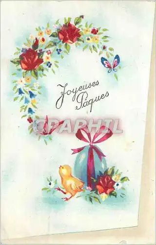 Ansichtskarte AK Joyeuses P�ques Papillon