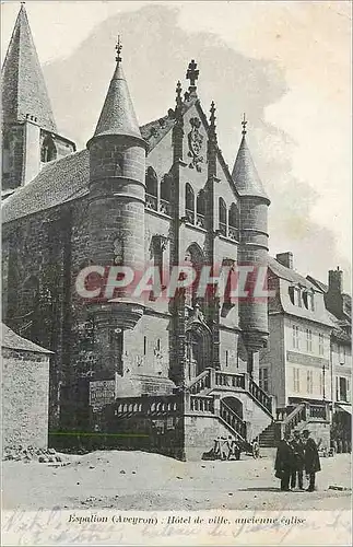 Ansichtskarte AK Expalion (Aveyron) Hotel de ville ancienne Eglise