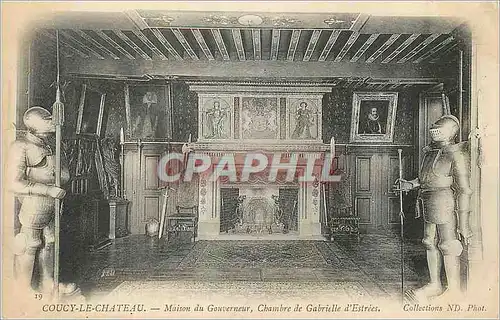 Ansichtskarte AK Coucy le Chateau Maison du Gouverneur Chambre de Gabrielle d'Estrees