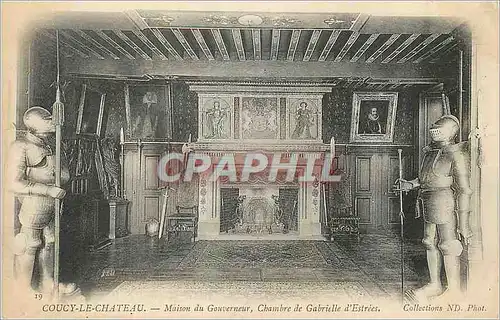 Cartes postales Coucy le Chateau Maison du Gouverneur Chambre de Gabrielle d'Estrees