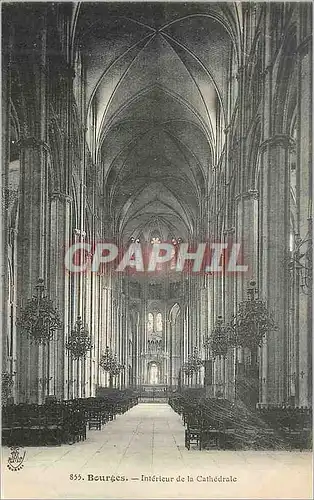Cartes postales Bourges Interieur de la Cathedrale