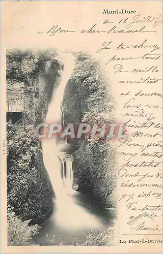 Cartes postales Mont Dore Le Plat a Barbe (carte 1900)