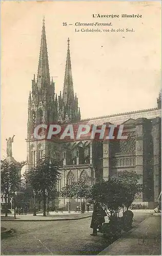 Cartes postales Clermont Ferrand La Cathedrale vue du Cote Sud