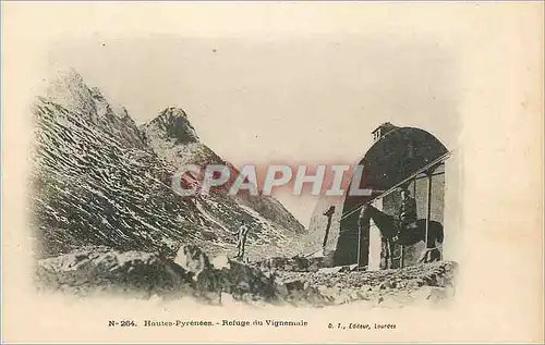 Cartes postales Hautes Pyrenees Refuge du Vignemale Cheval