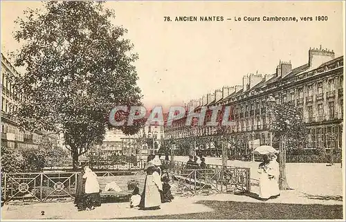 REPRO Ancien Nantes Le Cours Cambronne vers 1900