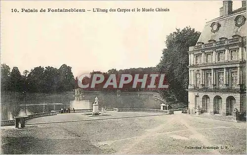 Cartes postales Palais de Fontainebleau L'Etang des Carpes et le Musee Chinois