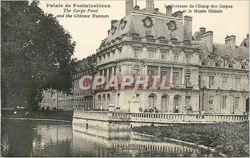 Cartes postales Palais de Fontainebleau La Terrasse de l'Etang des Carpes et le Musee Chinois