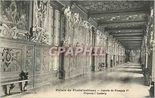 Cartes postales Palais de Fontainebleau Galerie de Francois 1er