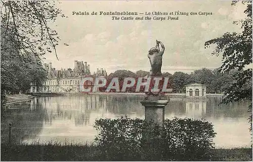 Cartes postales Palais de Fontainebleau Le Chateau et l'Etang des Carpes