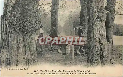 Ansichtskarte AK Foret de Fontainebleau La Table du Roi Situee sur la Route Nationale