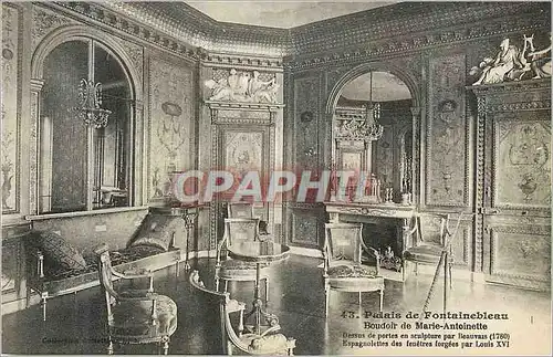 Cartes postales Palais de Fontainebleau Boudoir de Marie Antoinette