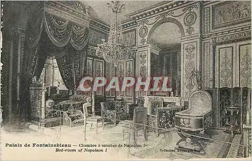 Ansichtskarte AK Palais de Fontainebleau Chambre a Coucher de Napoleon 1er