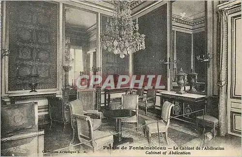 Cartes postales Palais de Fontainebleau Le Cabinet de l'Abdication
