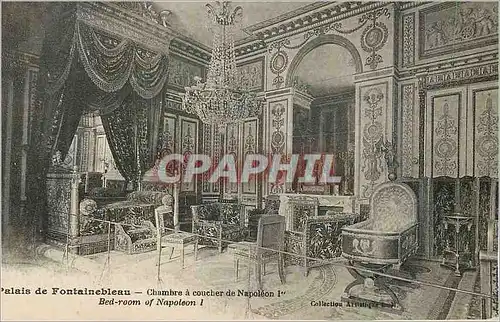 Ansichtskarte AK Palais de Fontainebleau Chambre a Coucher de Napoleon 1er