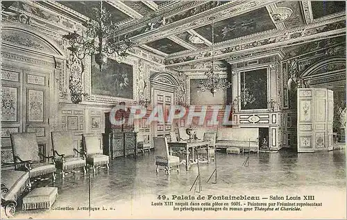 Ansichtskarte AK Palais de Fontainebleau Salon de Louis XIII