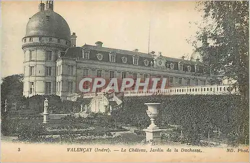 Cartes postales Valencay (Indre) Le Chateau Jardin de la Duchesse