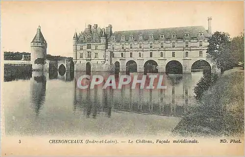 Cartes postales Chenonceaux (Indre et Loire) Le Chateau Facade Meridionale