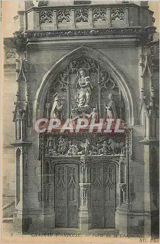 Cartes postales Chateau d'Amboise Porte de la Chapelle