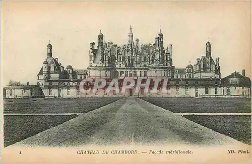 Cartes postales Chateau de Chambord Facade Meridionale