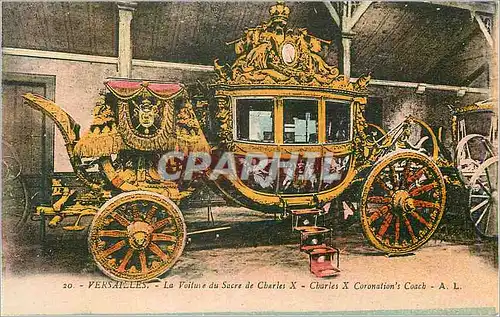 Cartes postales Versailles La Voiture du Sacre de Charles X