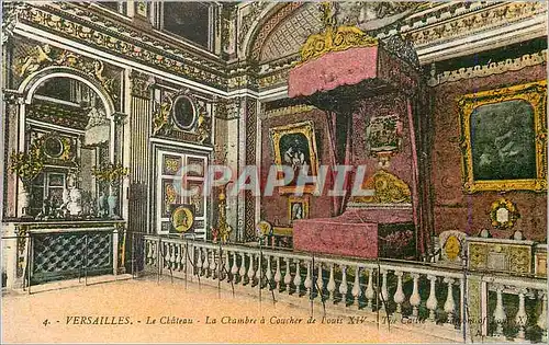 Cartes postales Versailles Le Chateau La Chambre a Coucher de Louis XIV