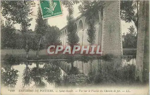 Cartes postales Environs de Poitiers Saint Benoit Vue sur le Viaduc du Chemin de Fer