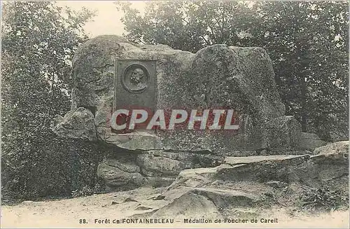 Ansichtskarte AK Foret de Fontainebleau Medaillon de Foucher de Careit