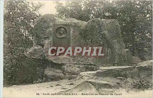 Ansichtskarte AK Foret de Fontainebleau Medaillon de Foucher de Careil