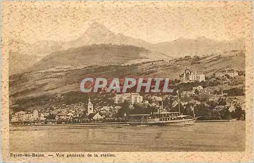 Cartes postales Evian les Bains Vue Generale de la Station Bateau