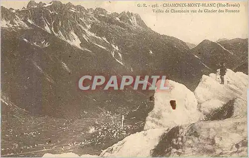 Ansichtskarte AK Chamonix Mont Blanc (Hte Savoie) Vallee de Chamonix vue du Glacier des Bossons
