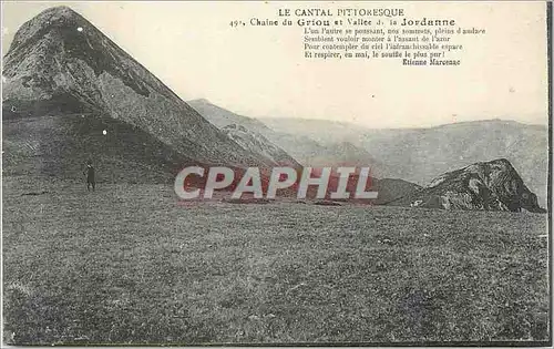 Cartes postales Le Cantal Pittoresque Chaine du Griou et Vallee de la Jordanne