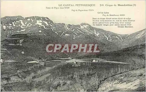 Cartes postales Le Cantal Pittoresque Cirque de Mandailles Fours de Peyre Arse Col de Cabre Puy de Bataillouze