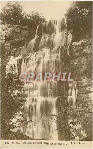 Cartes postales Jura Touriste Cours du Herisson Cascade en eventail
