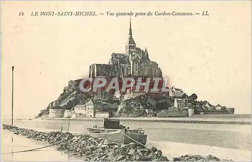 Cartes postales Le Mont Saint Michel Vue Generale prise du Cordon Conesnon