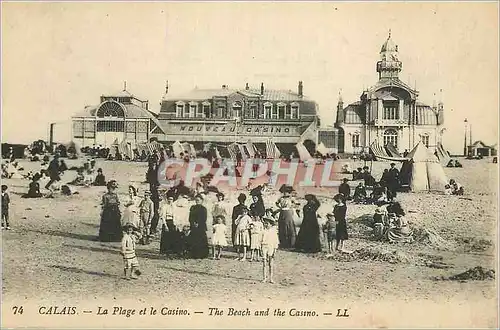 Cartes postales Calais La Plage et le Casino