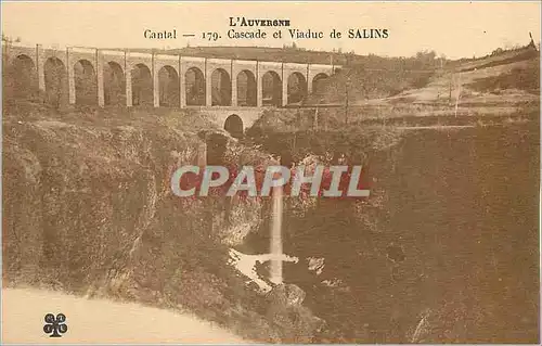 Cartes postales Cantal L'Auvergne Cascade et Viaduc de Salins