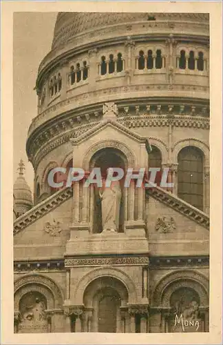 Cartes postales Les Petits Tableaux de Paris Detail de la Basilique de Montmartre Statue du Sacre Coeur