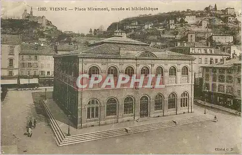 Cartes postales Vienne Place Miremont Musee et Bibliotheque