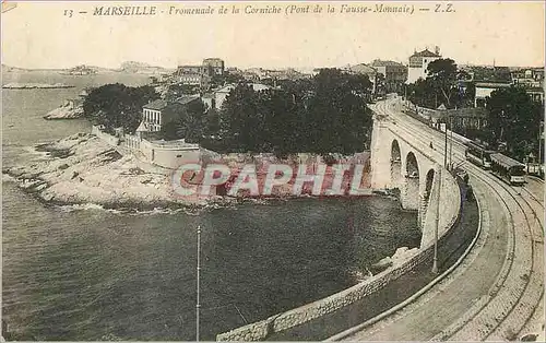 Ansichtskarte AK Marseille Promenade de la Corniche (Pont de la Fausse Monnaie)