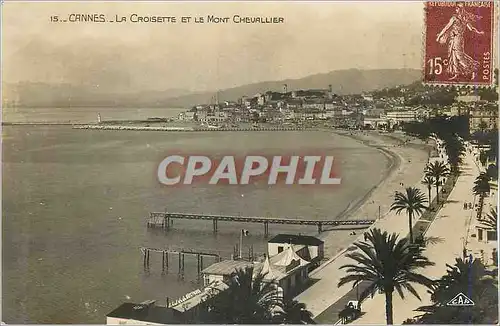 Ansichtskarte AK Cannes La Croisette et le Mont Chevallier