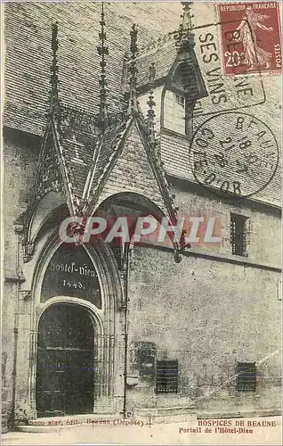 Cartes postales Hospices de Beaune Portail de l'Hotel Dieu