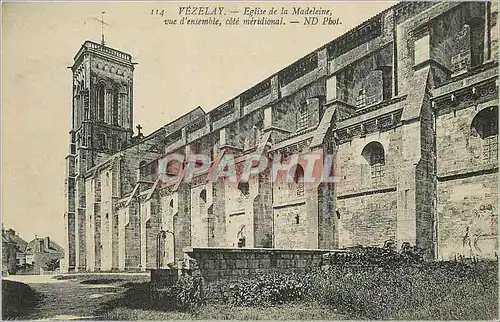 Cartes postales Vezelay Eglise de la Madeleine vue d'ensemble Cote Meridional